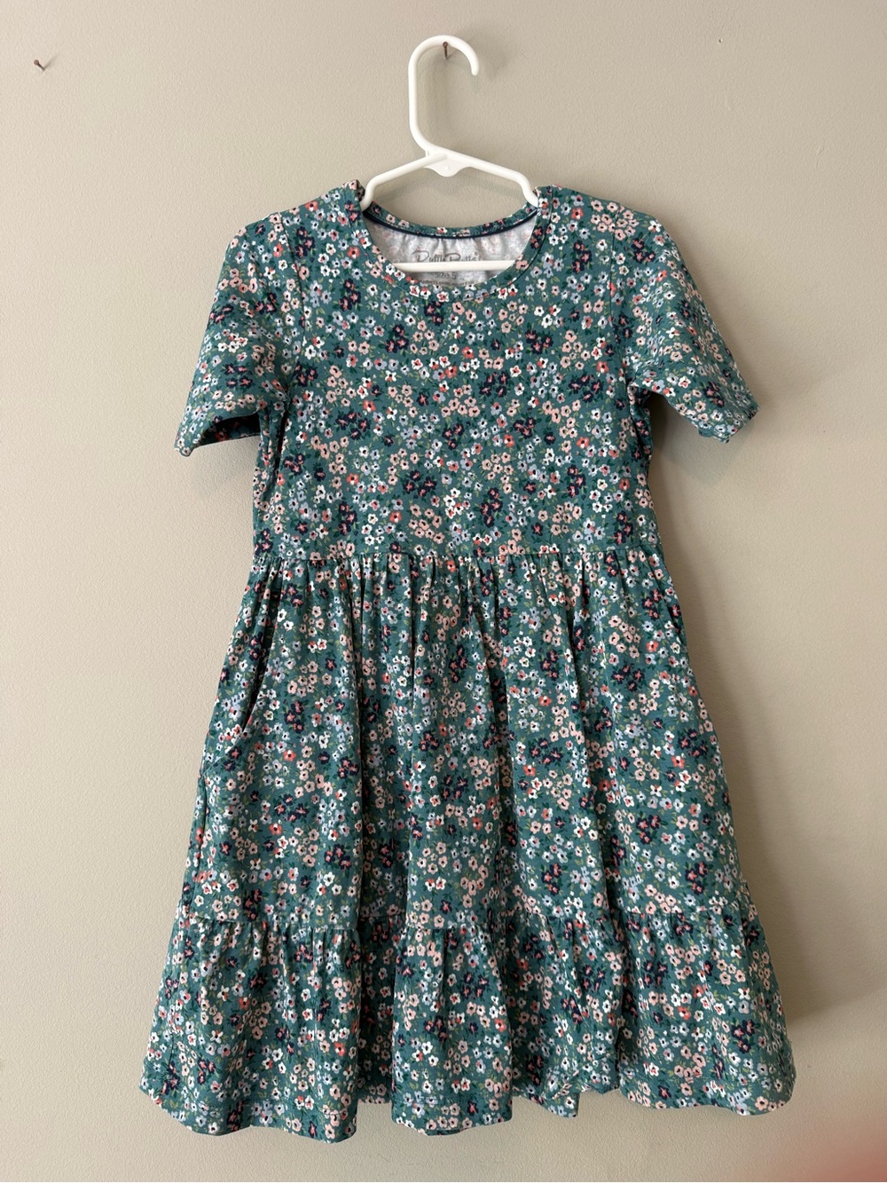 Rufflebutts Girls' Floral Tiered Cotton Dress